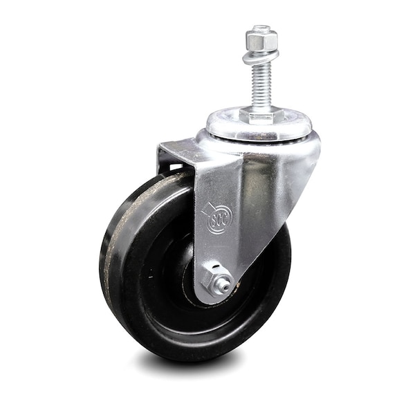 4 Inch Phenolic Wheel Swivel 10mm Threaded Stem Caster